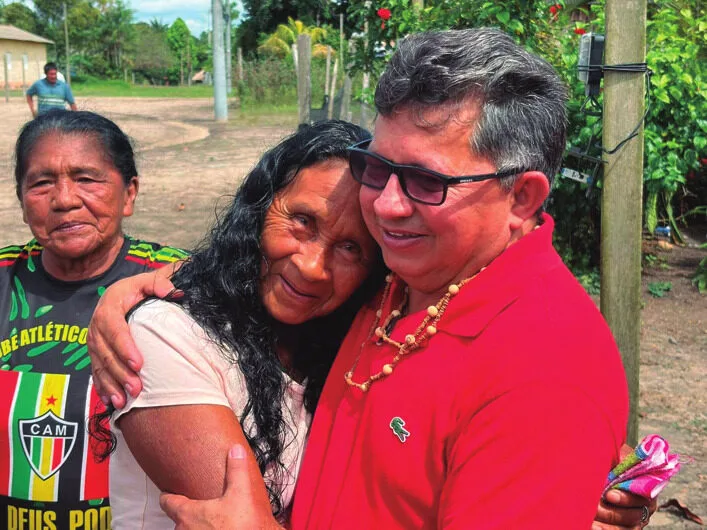 Encontro com família em comunidade do interior